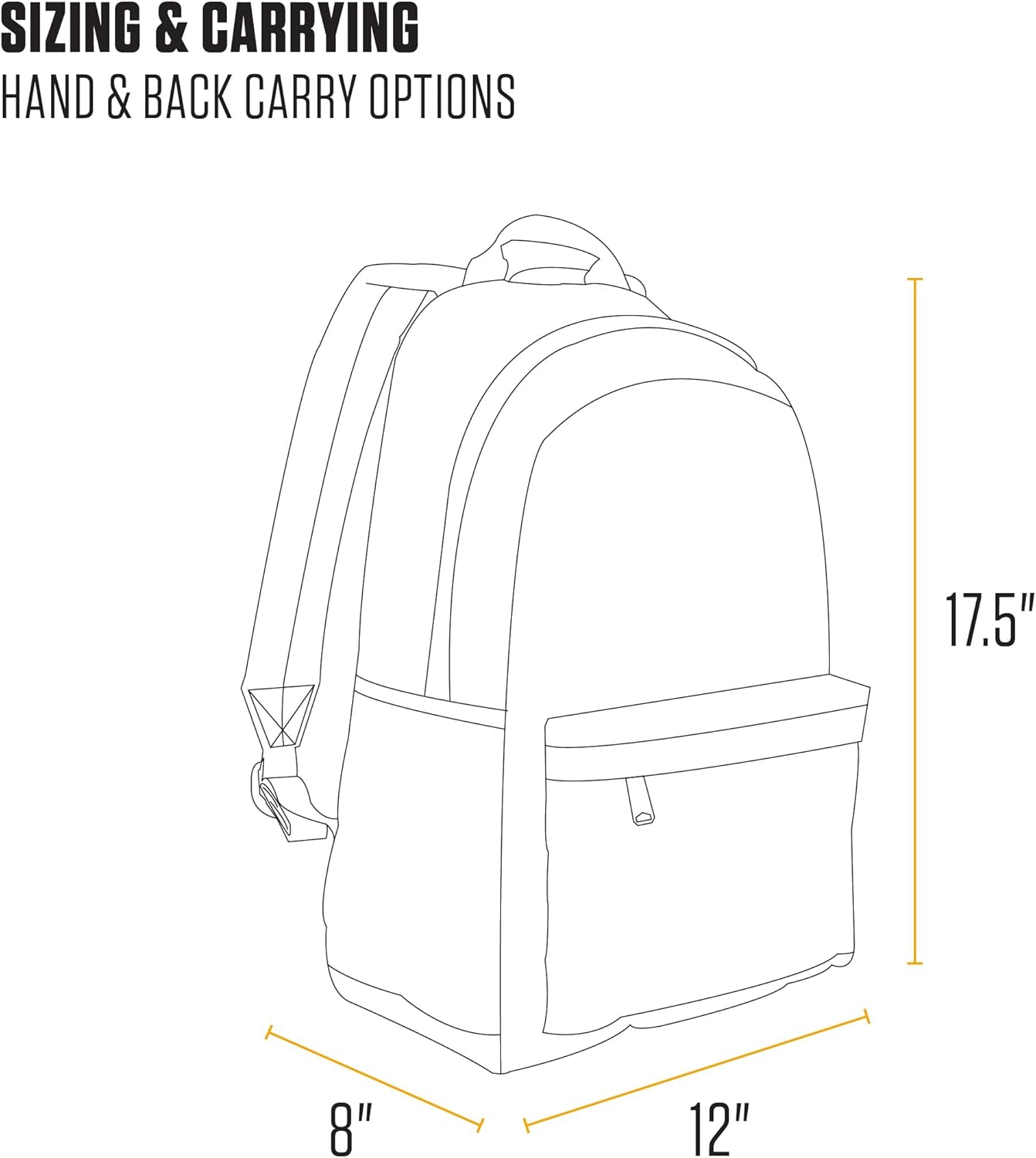 Carhartt 21L Classic Laptop Backpack, Water-Resistant Pack W/ 15" Laptop Sleeve and Organizational Compartments, PFAS Free, Carhartt Brown - Image 5