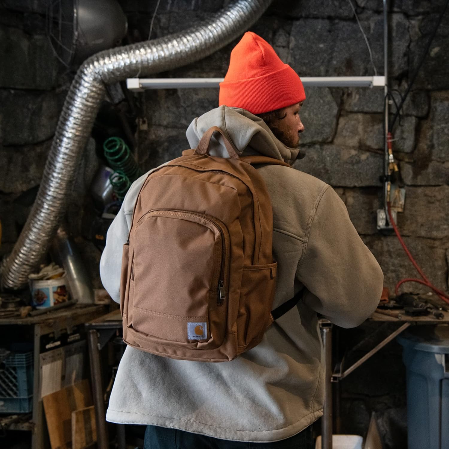 Carhartt 25L Classic Laptop Backpack, Durable Water-Resistant Pack W/ 15" Laptop Sleeve and Multiple Organizational Compartments, PFAS Free, Black - Image 7